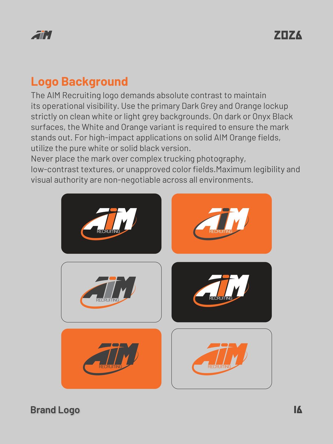 Logo na različitim pozadinama