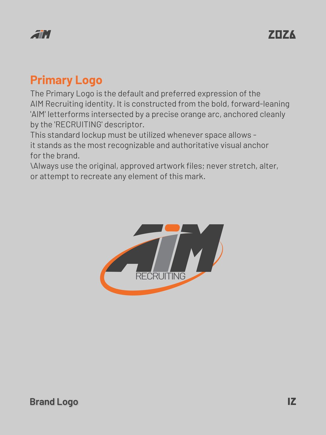 AIM Recruiting primary logo lockup